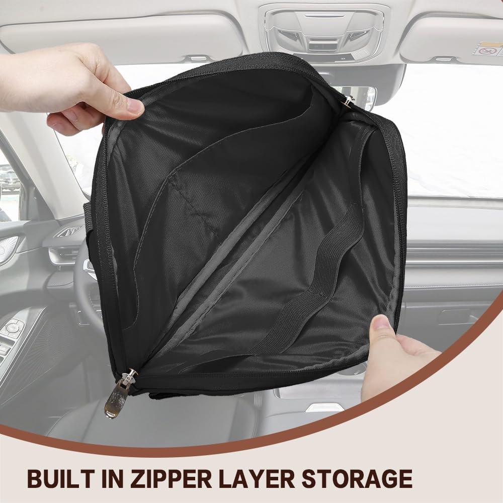 Organizador de Visera de Coche Middrivr - Bolsa de Almacenamiento PU 29x16cm