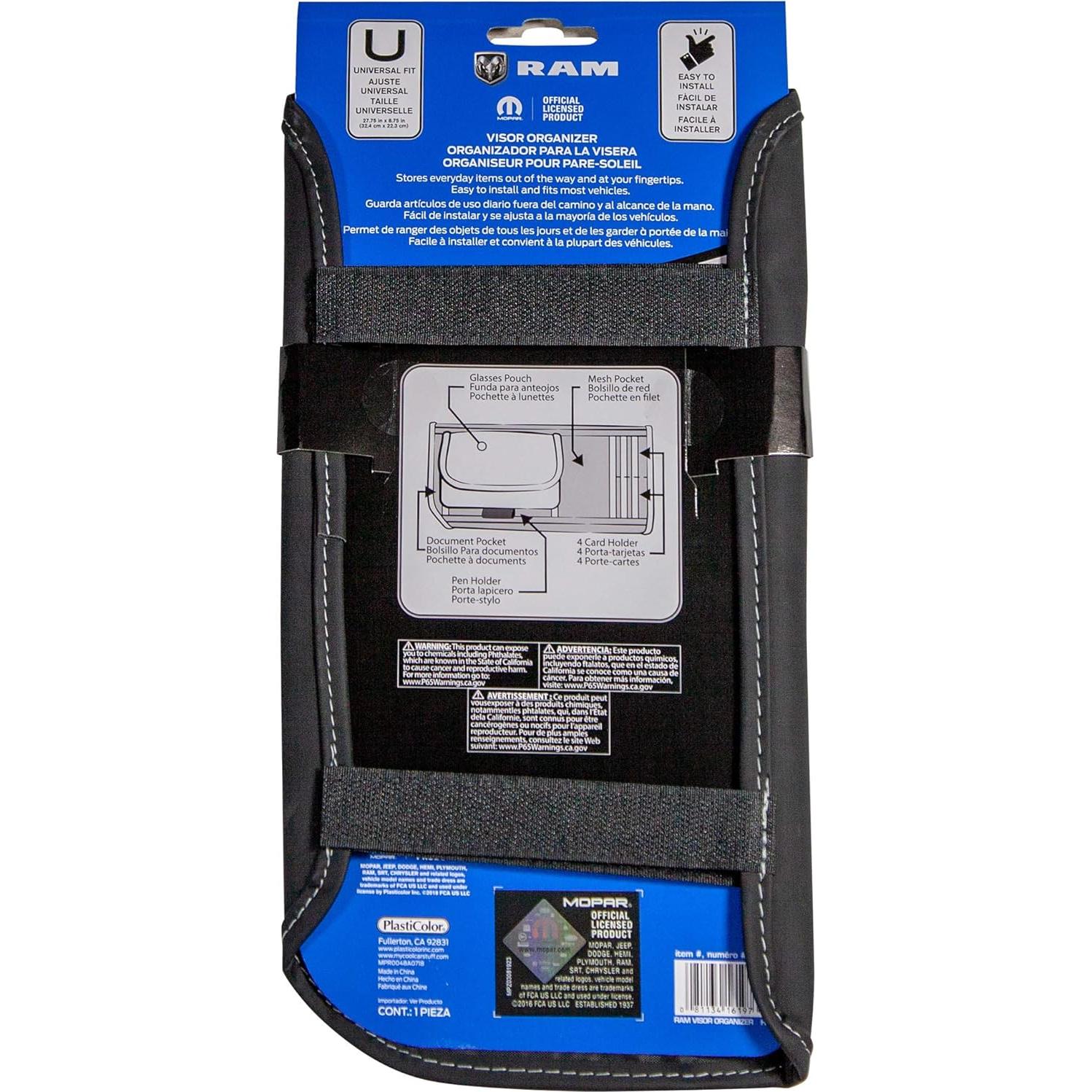 Organizador de Visera Solar Plasticolor 006197R01 para Auto y SUV