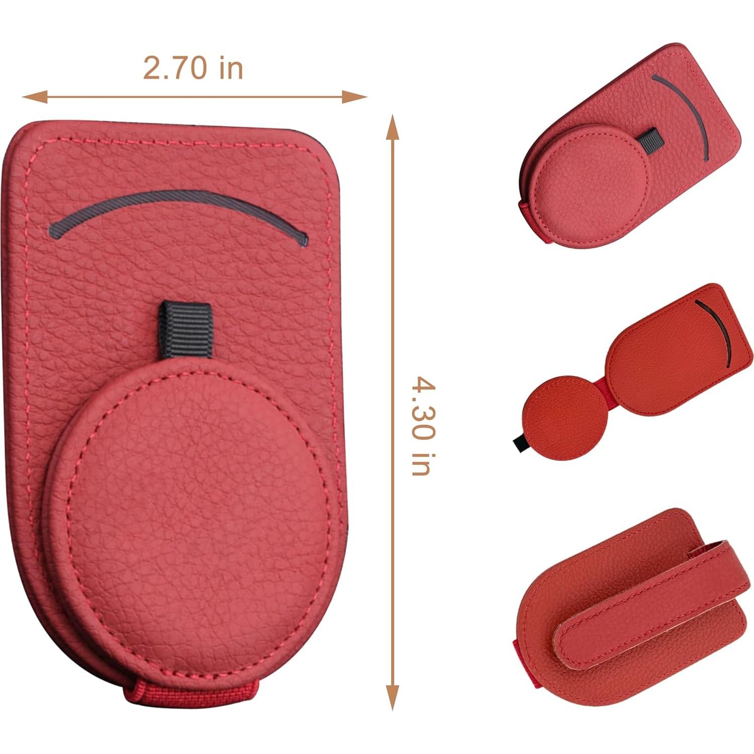 Soporte de Gafas de Sol CozyInno para Coche, Cuero Magnético