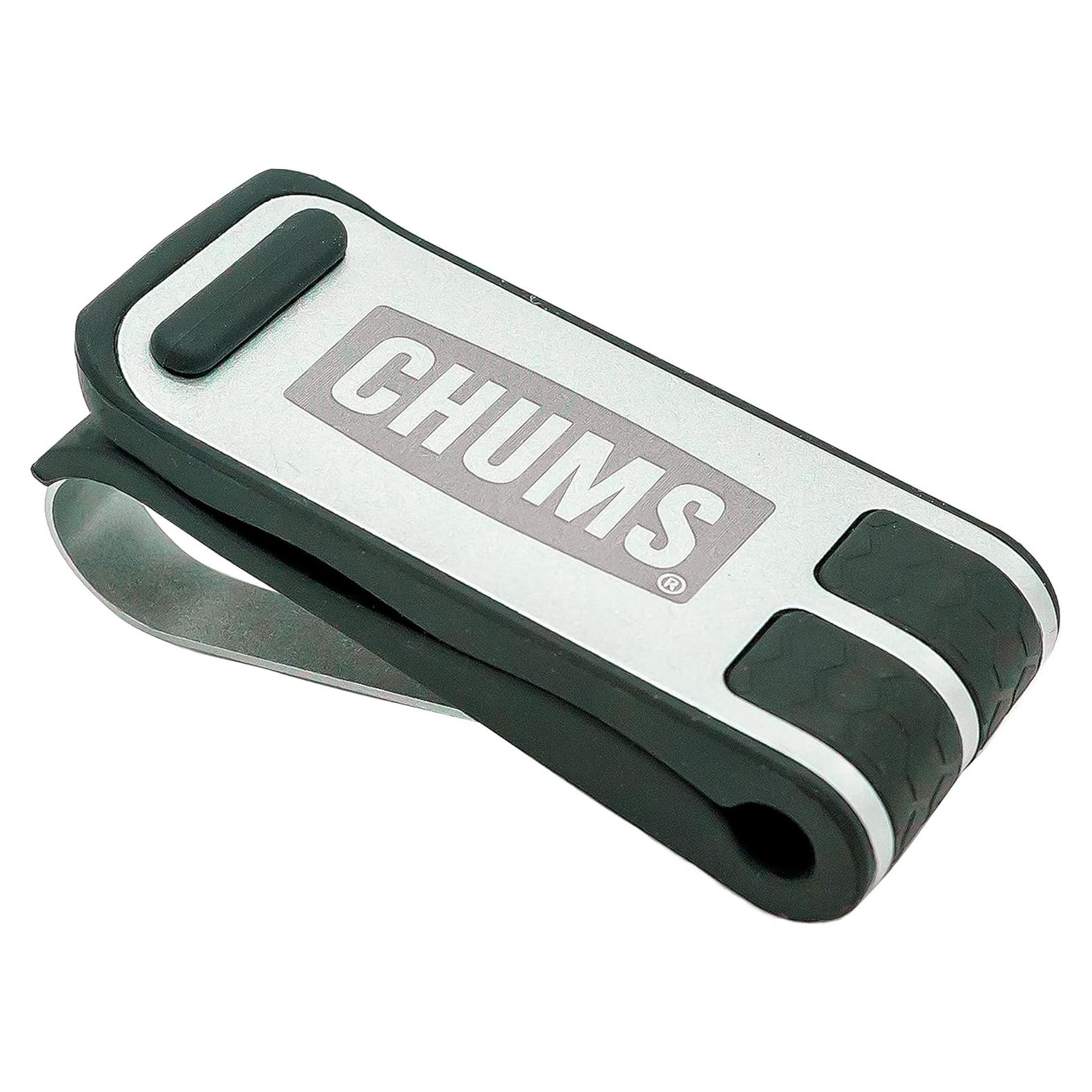 Chums Glasshopper Clip - Soporte de gafas para visera Plata