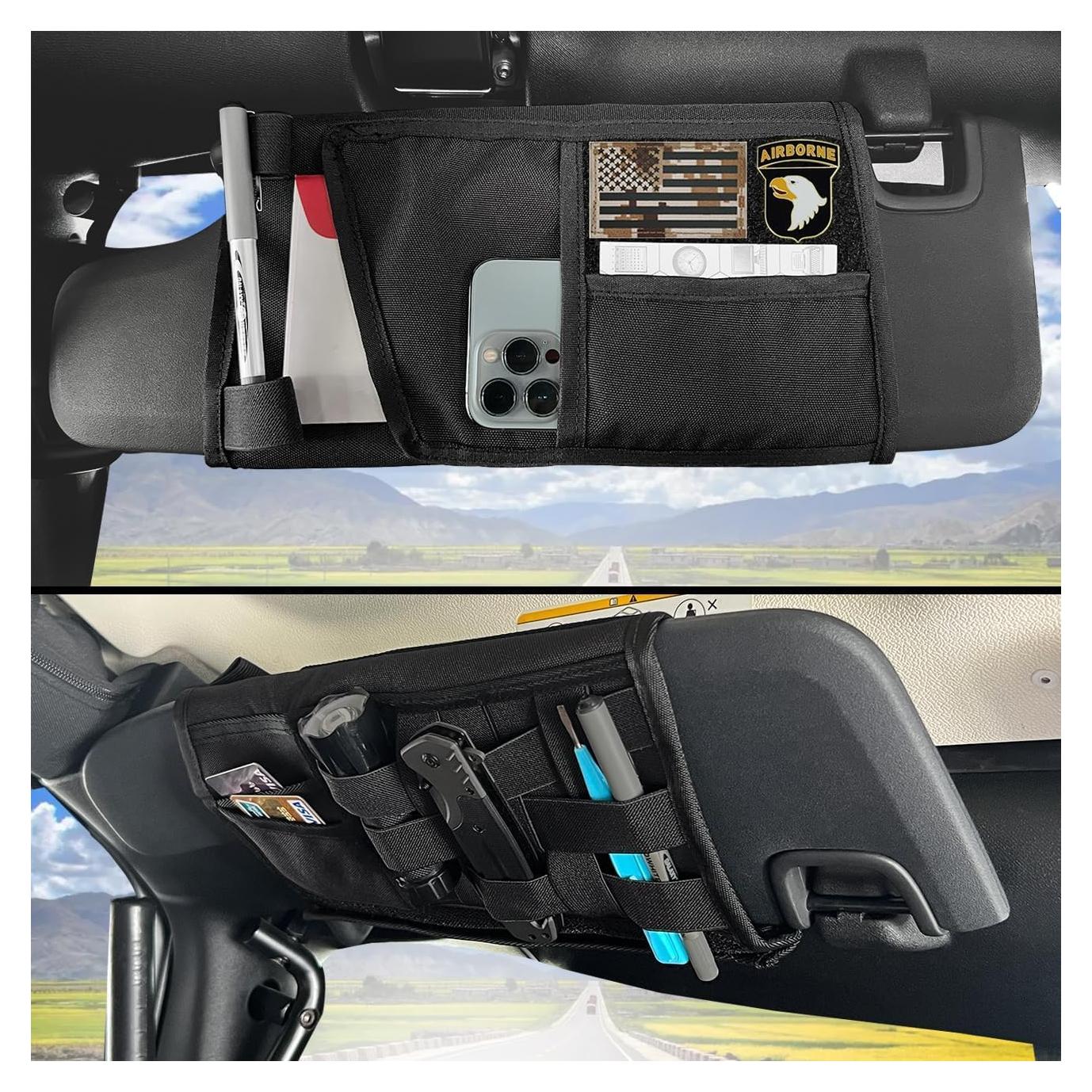 Organizador de Visera Solar Jeep EJDRFN Negro 6 Compartimentos