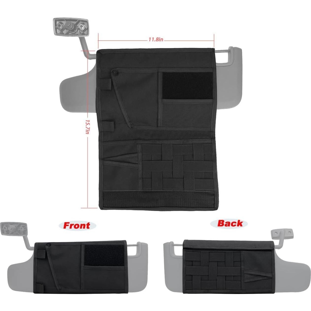 Organizador de Visera Solar Jeep EJDRFN Negro 6 Compartimentos