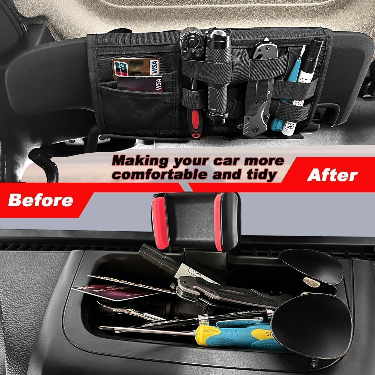 Organizador de Visera Solar Jeep EJDRFN Negro 6 Compartimentos