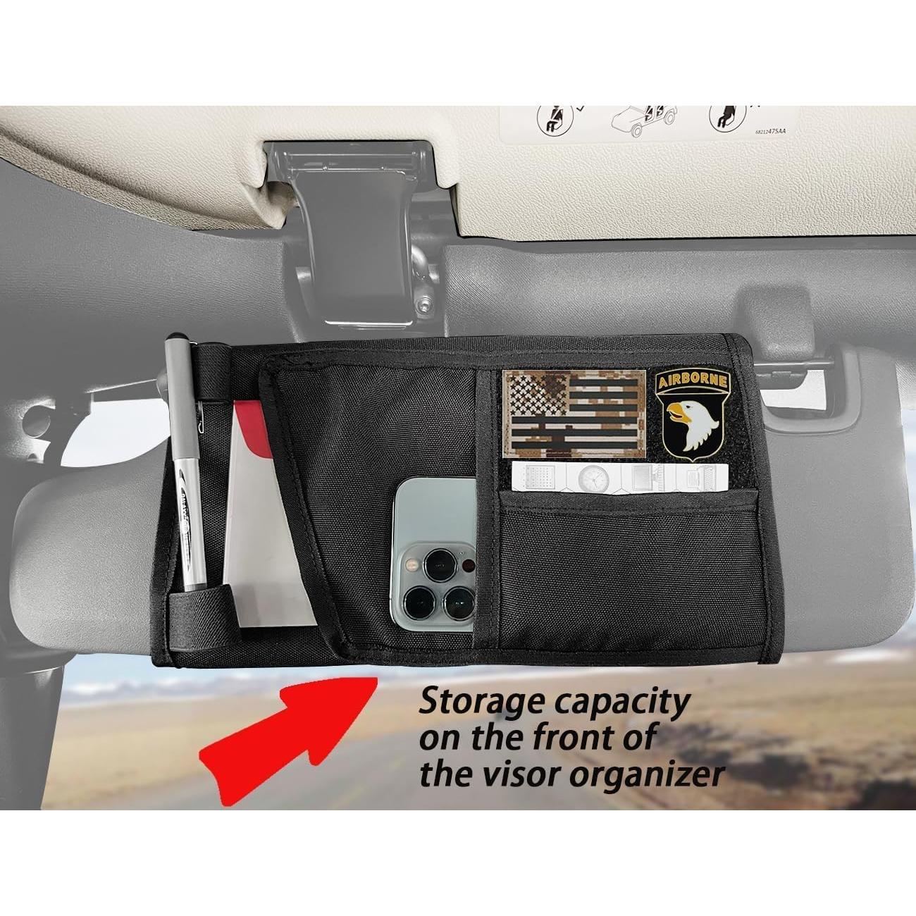 Organizador de Visera Solar Jeep EJDRFN Negro 6 Compartimentos