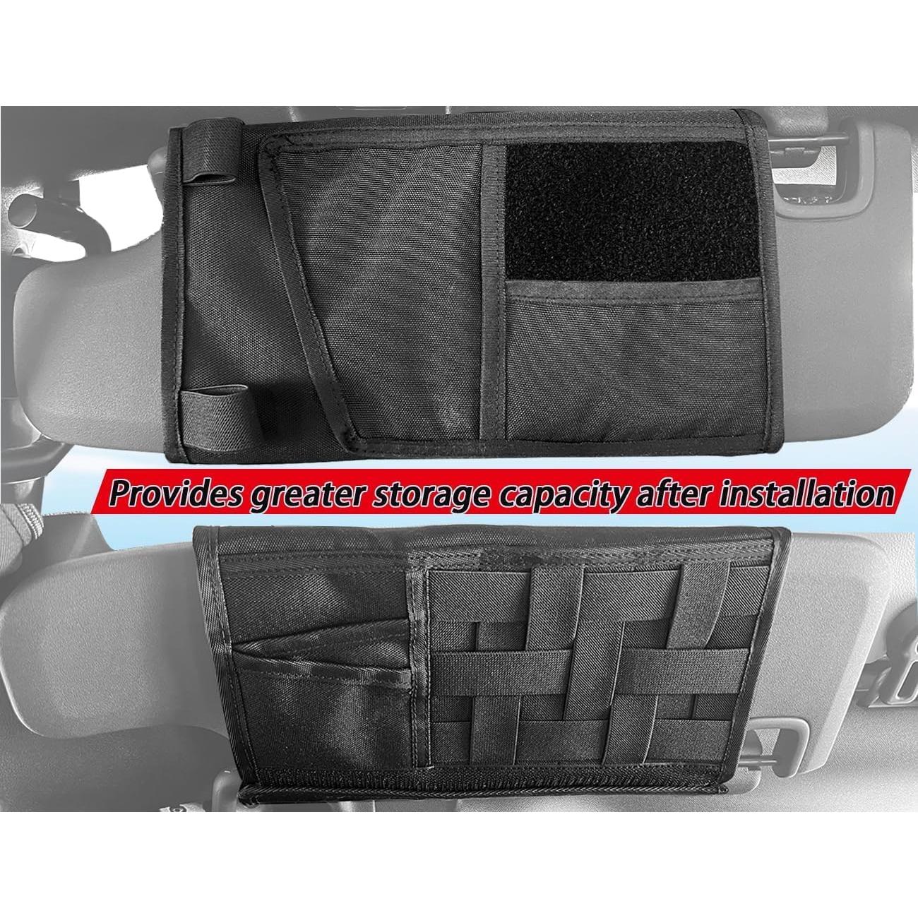 Organizador de Visera Solar Jeep EJDRFN Negro 6 Compartimentos