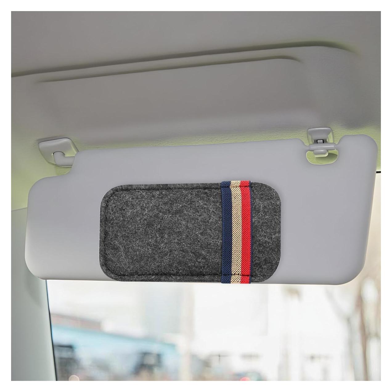 Organizador de Visera de Coche DUSCOKE Fieltro Gris 15.5x9.2cm