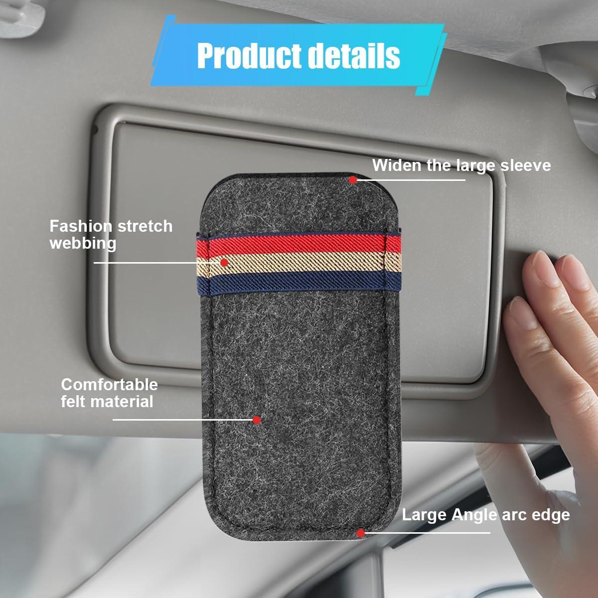 Organizador de Visera de Coche DUSCOKE Fieltro Gris 15.5x9.2cm