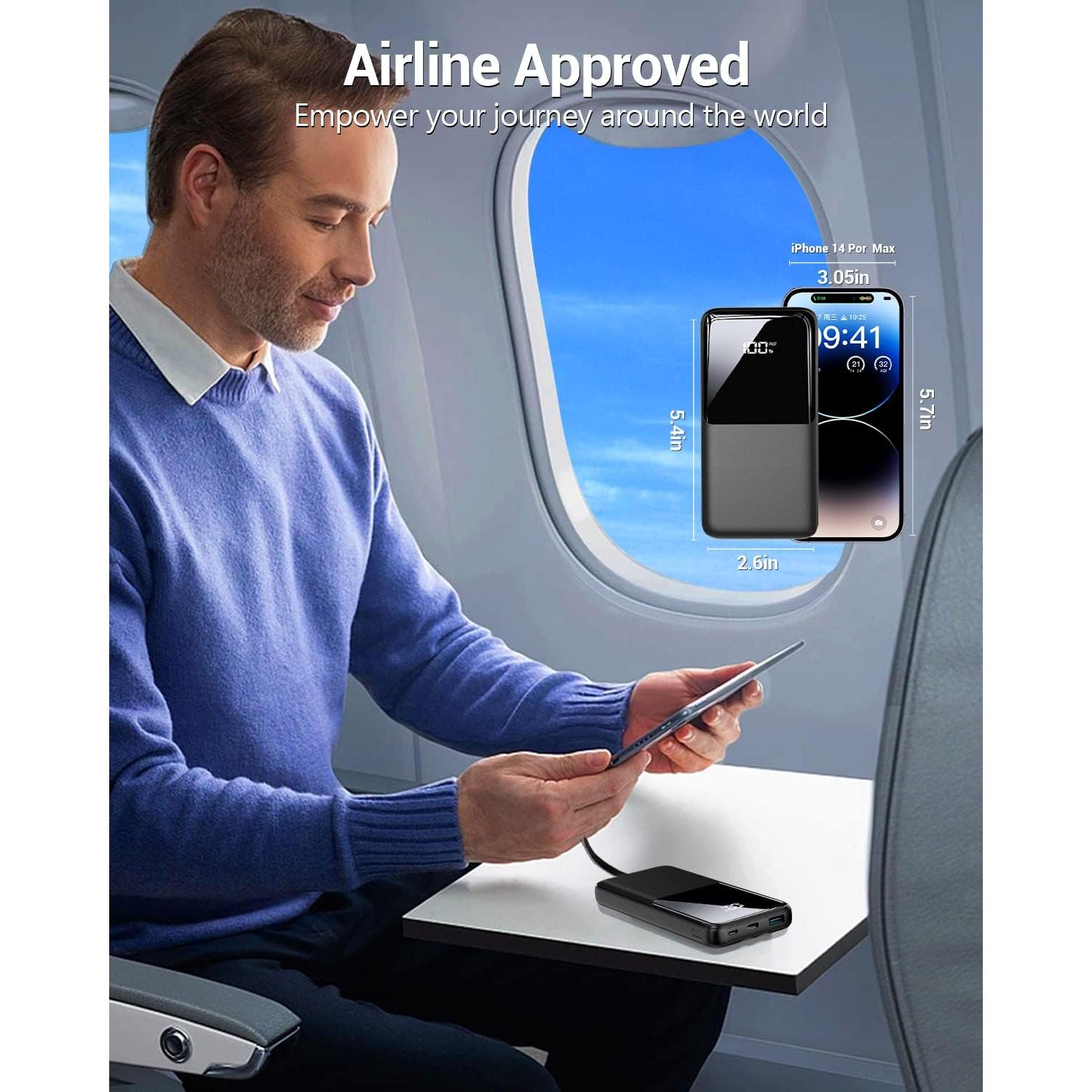 Cargador Portátil Power Bank CFIAI 15000mAh Carga Rápida