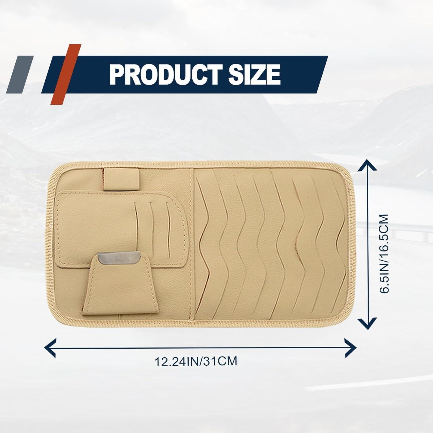 Organizador de Visera de Coche RBOKO con Soporte para Gafas