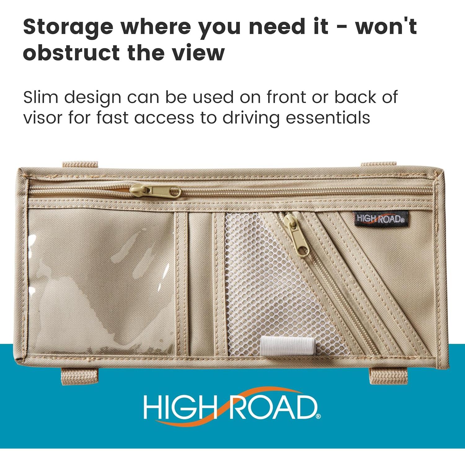 Organizador de Visera de Coche High Road PVBLACK con Bolsillos