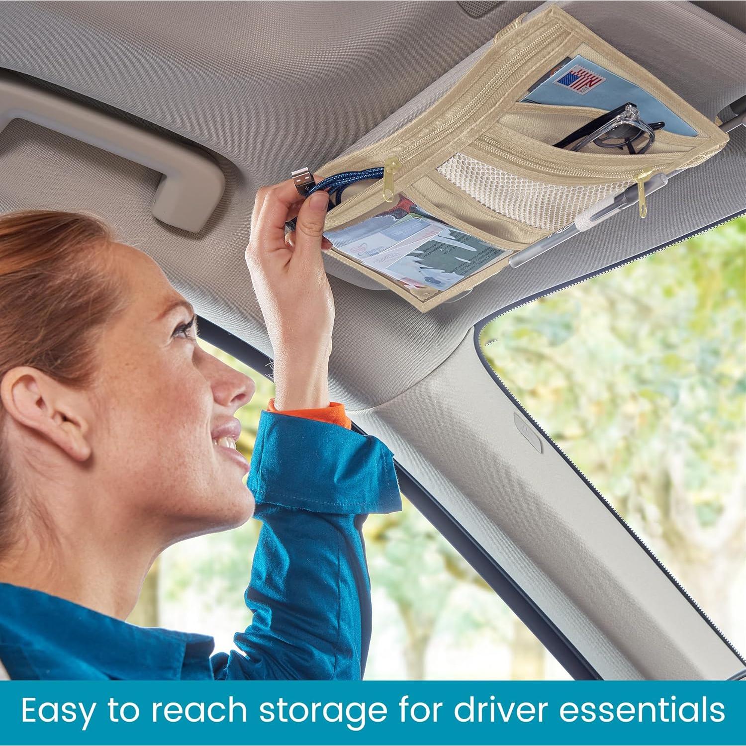 Organizador de Visera de Coche High Road PVBLACK con Bolsillos