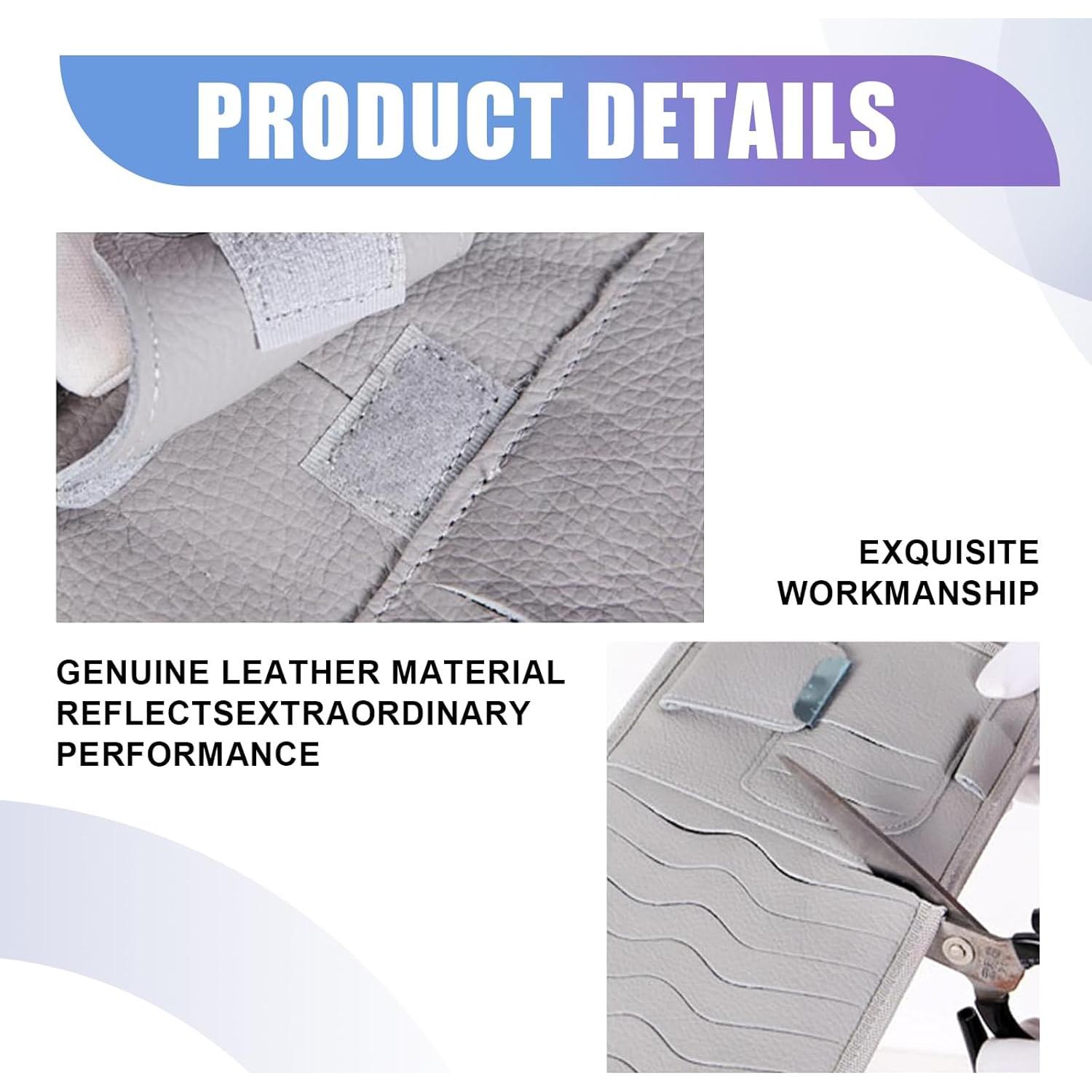 Organizador de Visera de Coche Yumfugu Beige para CDs y Gafas