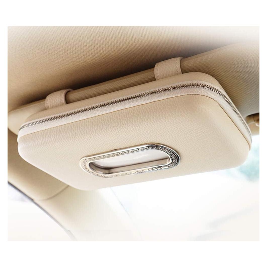 Soporte de Tejido para Coche Cartisen Beige Cuero PU 22.86x11.43cm