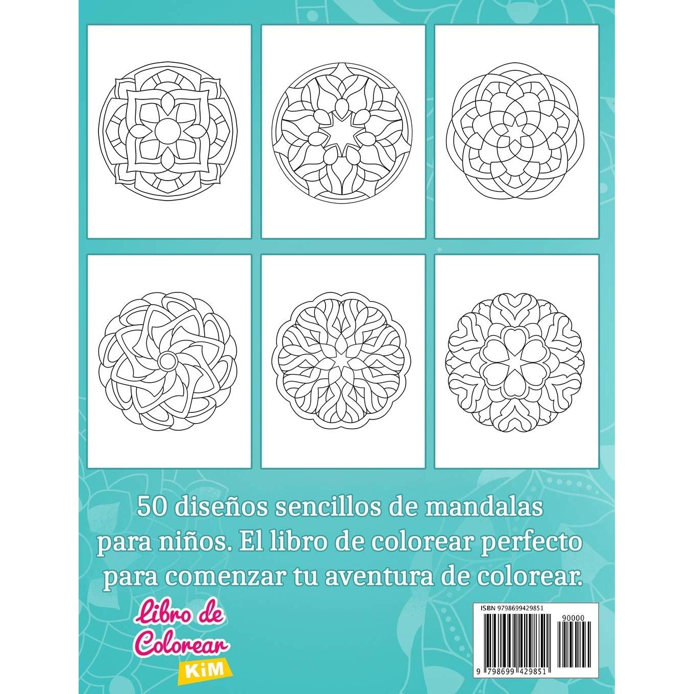 Mandalas para niños: Libro para colorear con patrones simples de mandala. (Spanish Edition)