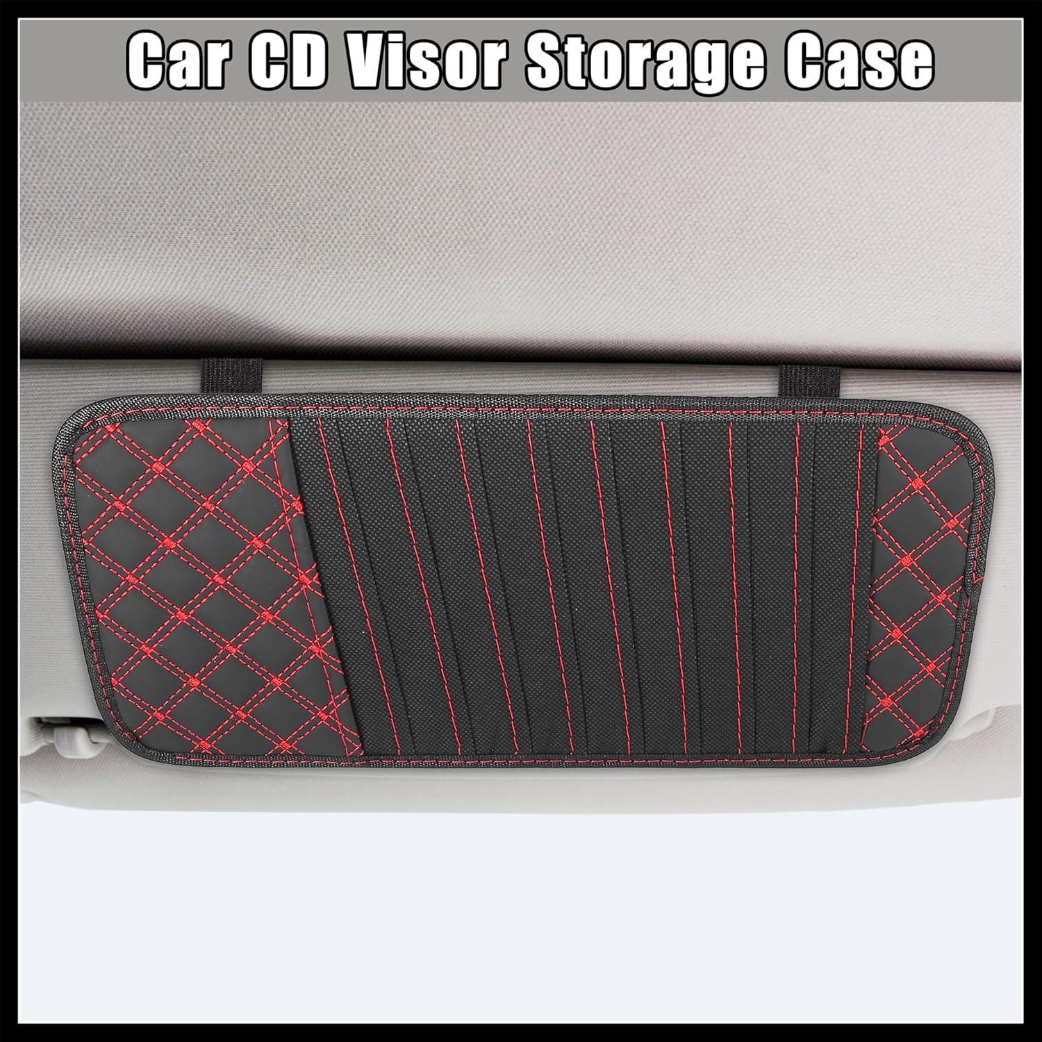 Organizador de Almacenamiento para CD Hihaha 2 Pcs Negro Rojo