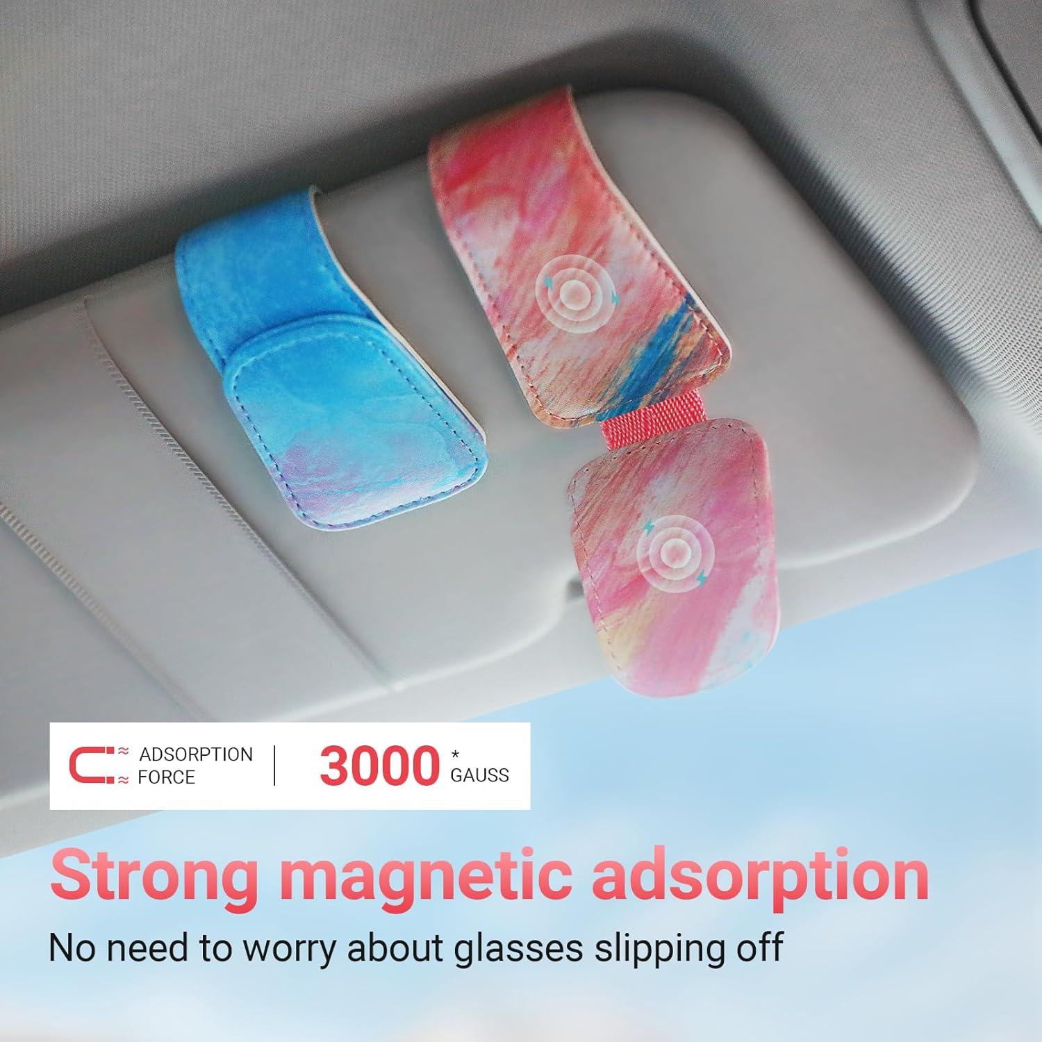 Soporte de Gafas de Sol KanSmart para Coche Rosa Abstracto