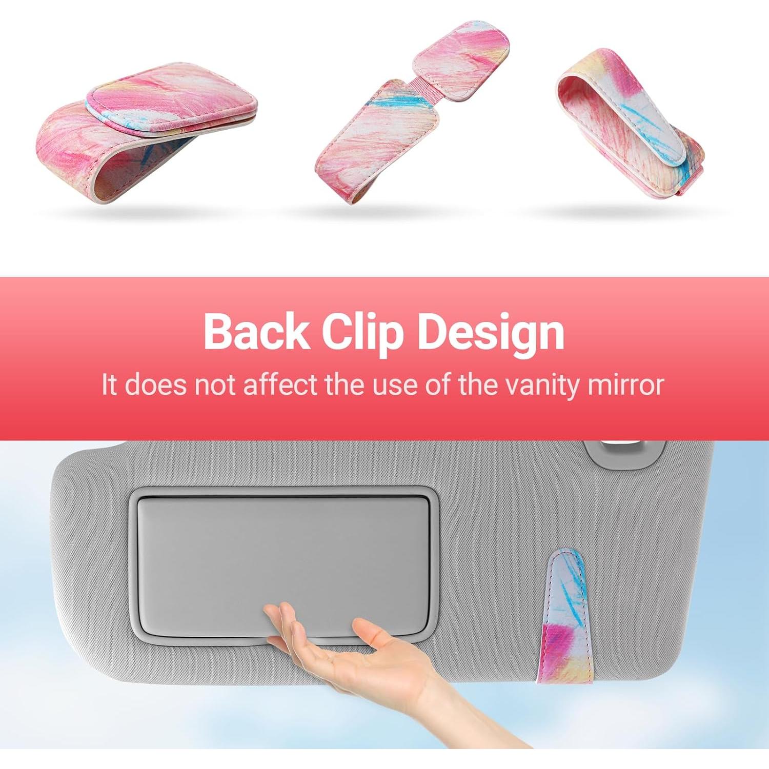 Soporte de Gafas de Sol KanSmart para Coche Rosa Abstracto