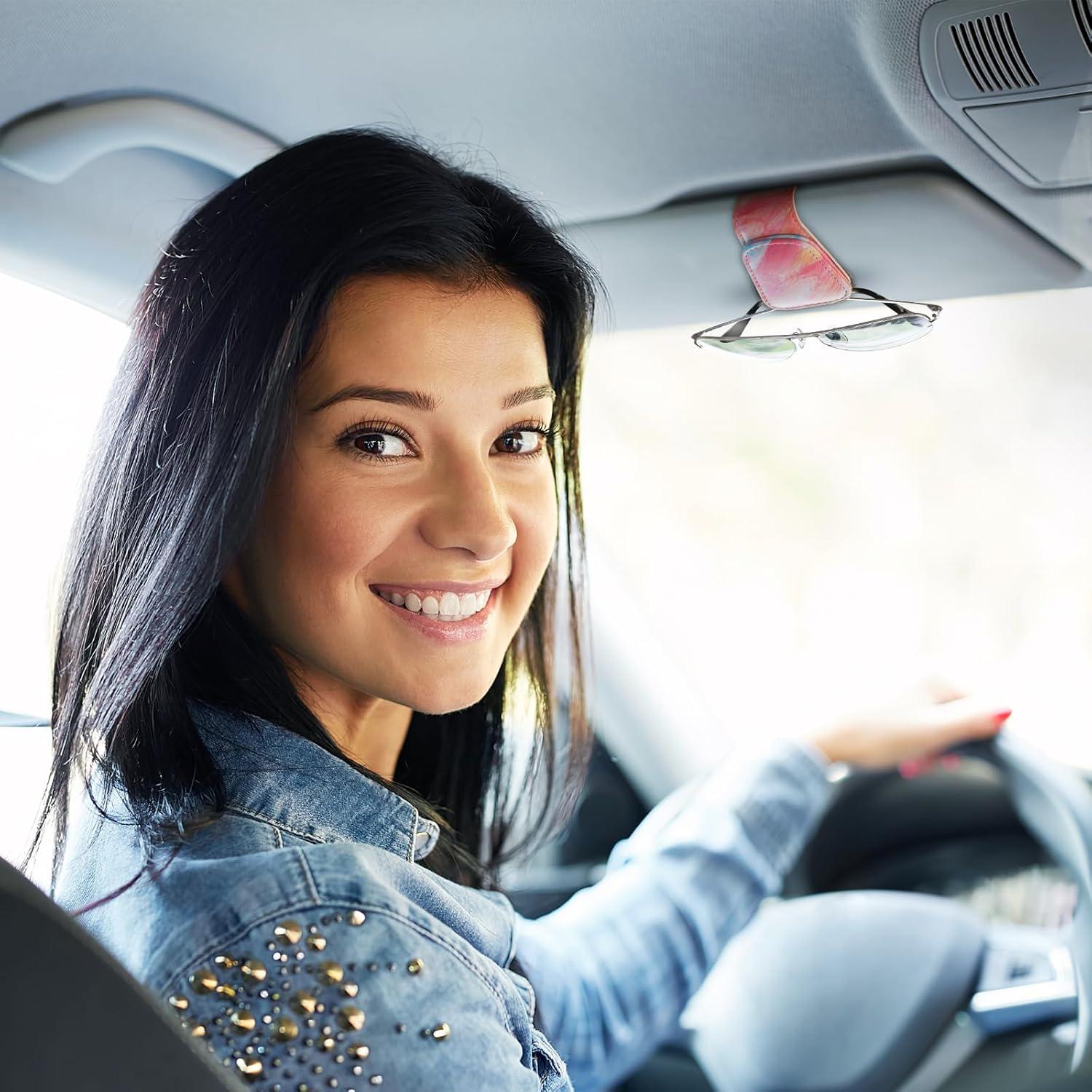 Soporte de Gafas de Sol KanSmart para Coche Rosa Abstracto