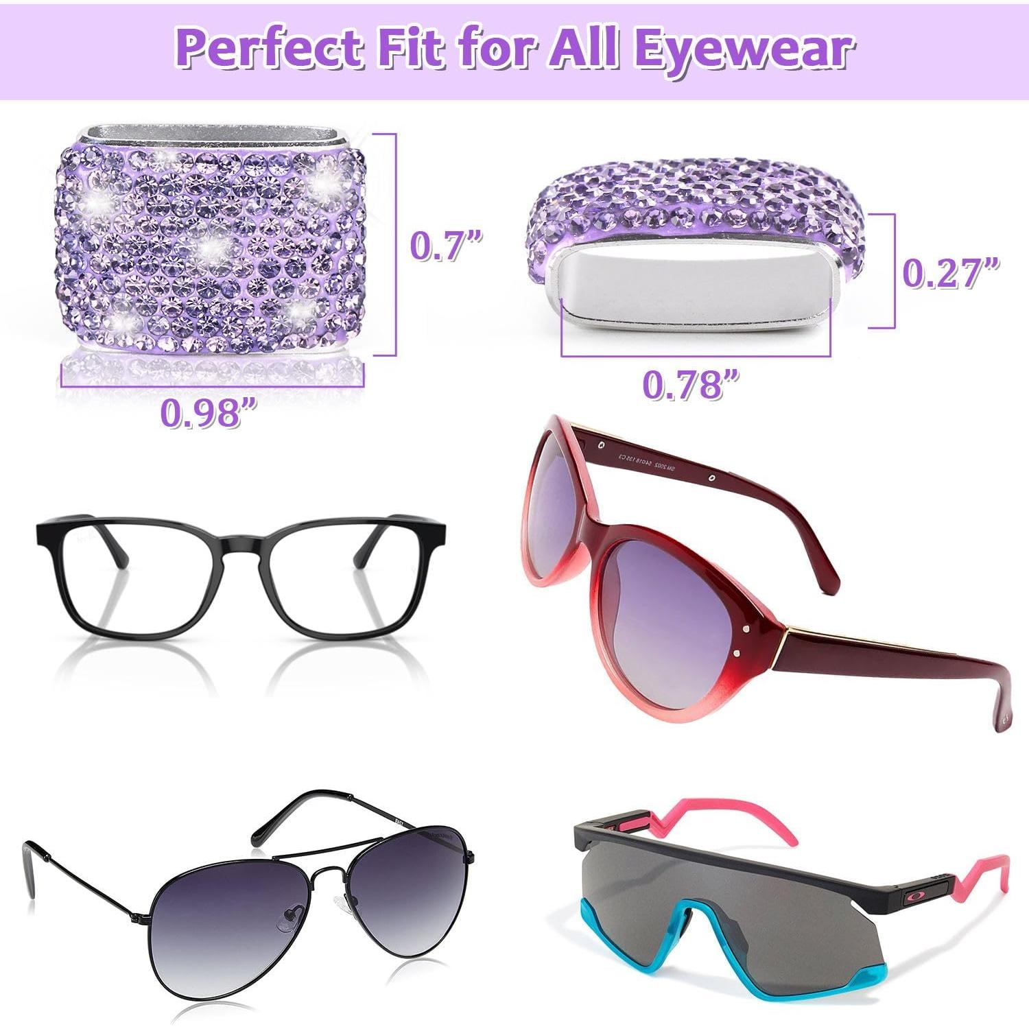 Soporte de Gafas de Sol Morado ToBeQueen - 4 Piezas, Brillante