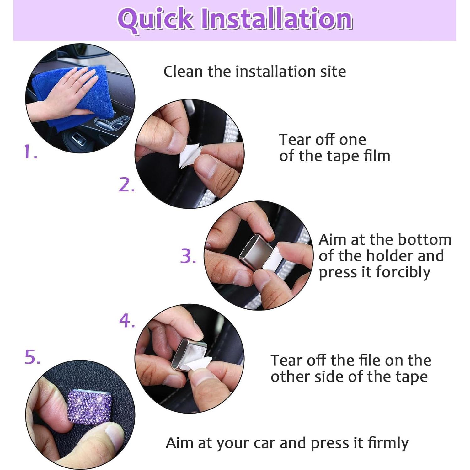 Soporte de Gafas de Sol Morado ToBeQueen - 4 Piezas, Brillante