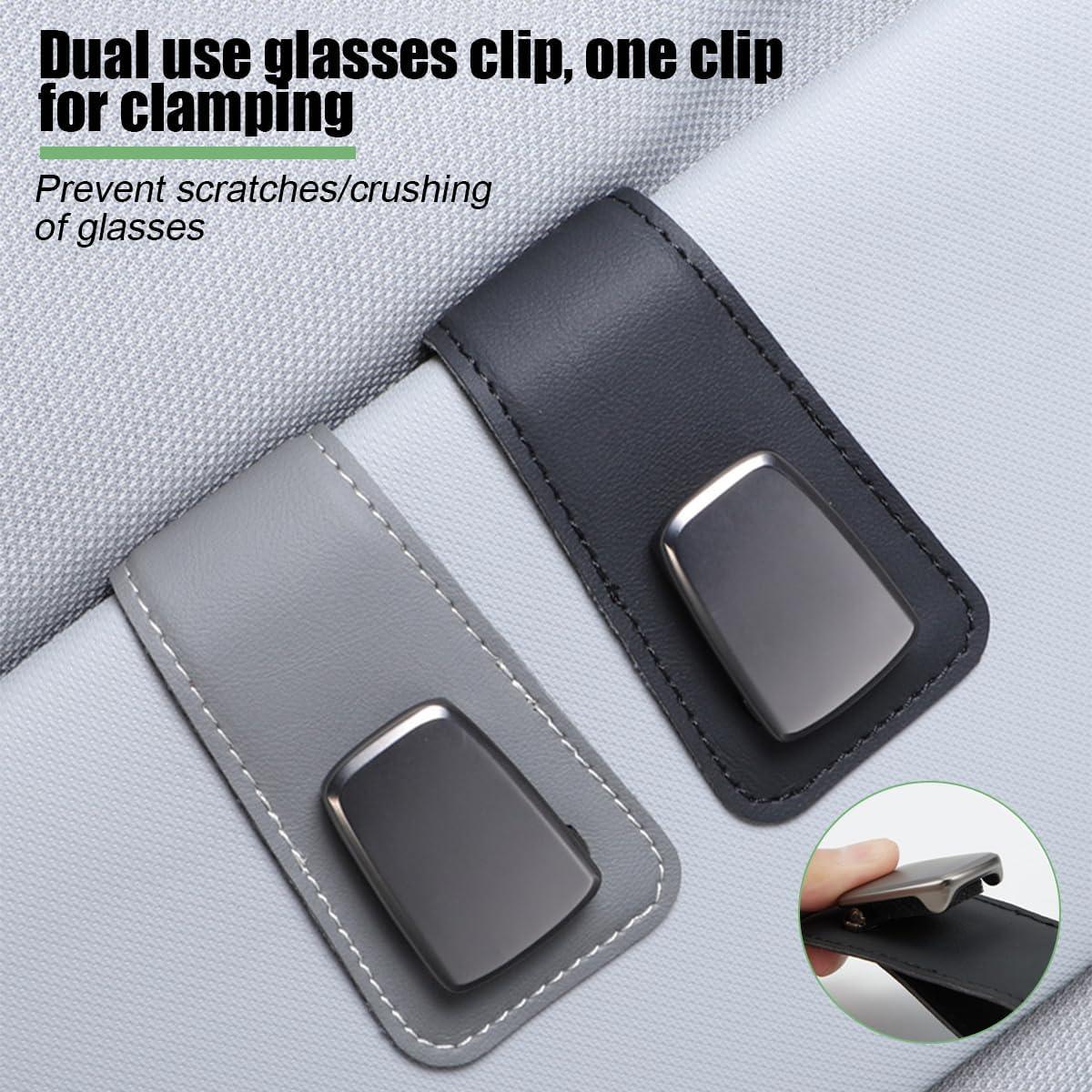 Soporte de Gafas de Sol para Coche Sandfren 2 Piezas Fibra de Carbono