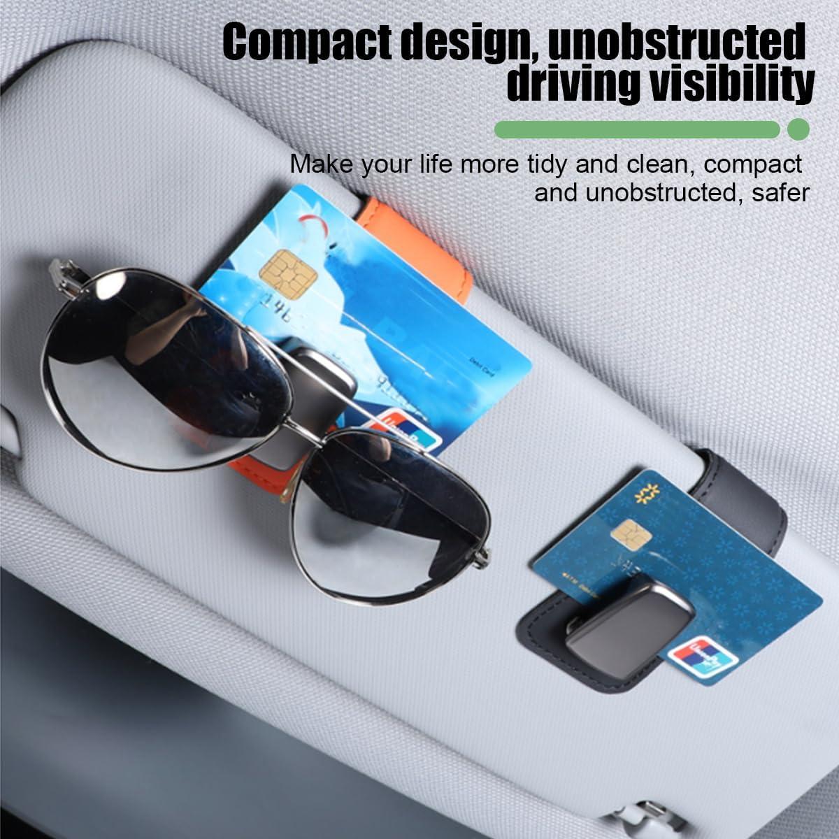 Soporte de Gafas de Sol para Coche Sandfren 2 Piezas Fibra de Carbono