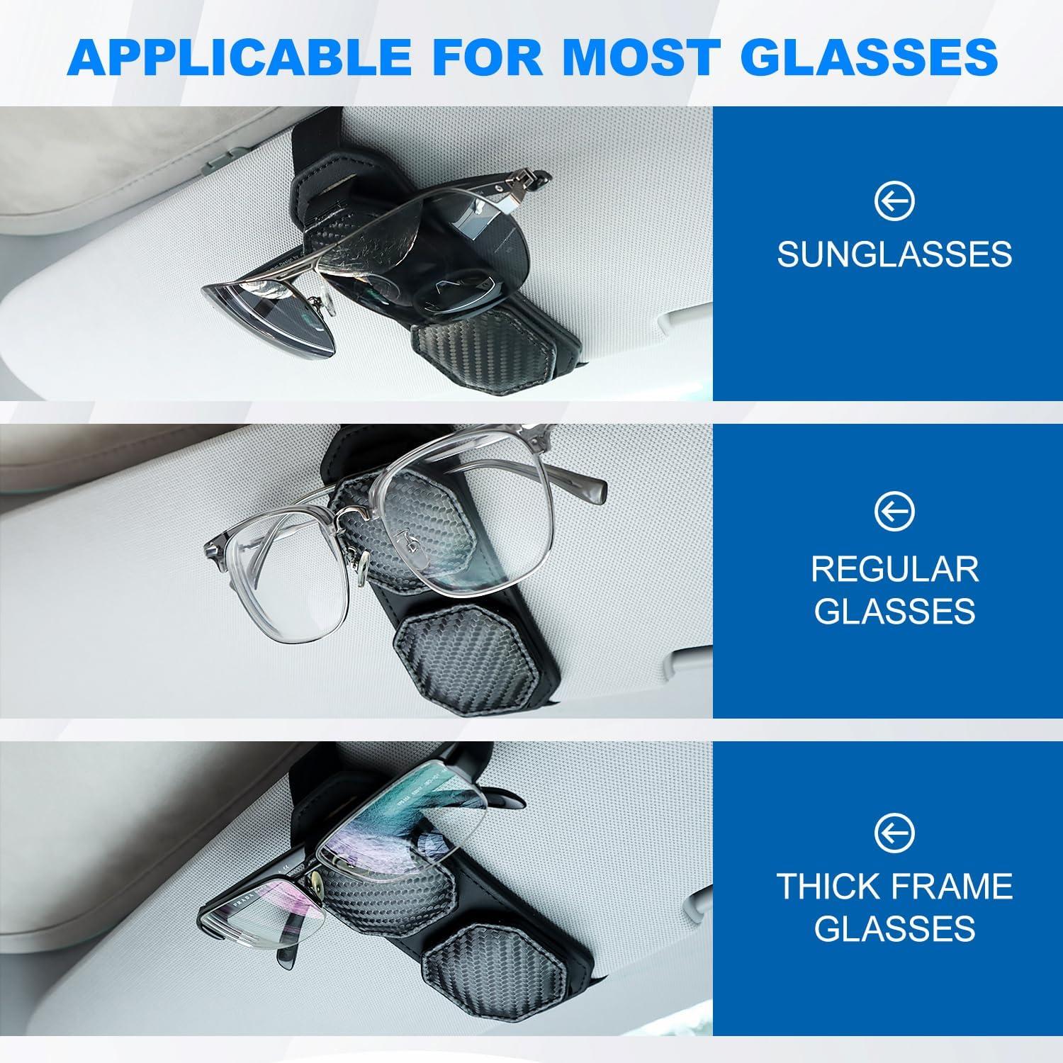 Soporte Magnético para Gafas de Coche Yimoyop - Doble Clip PU