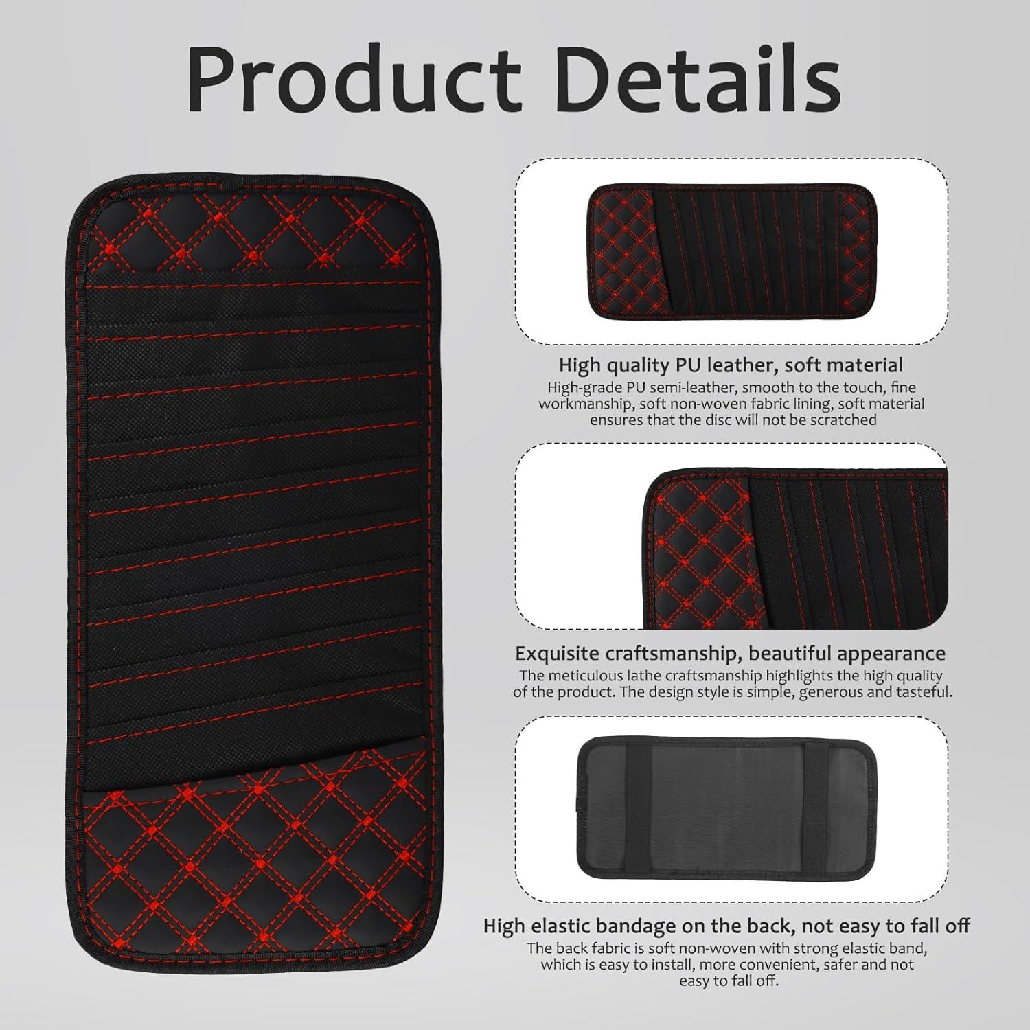 Soporte de CD para Visera de Coche PKRFCJ YJ-WQ32 Negro