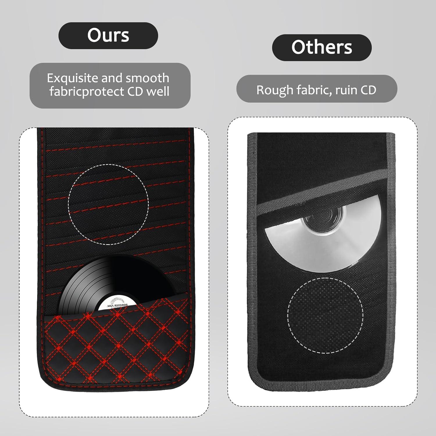 Soporte de CD para Visera de Coche PKRFCJ YJ-WQ32 Negro