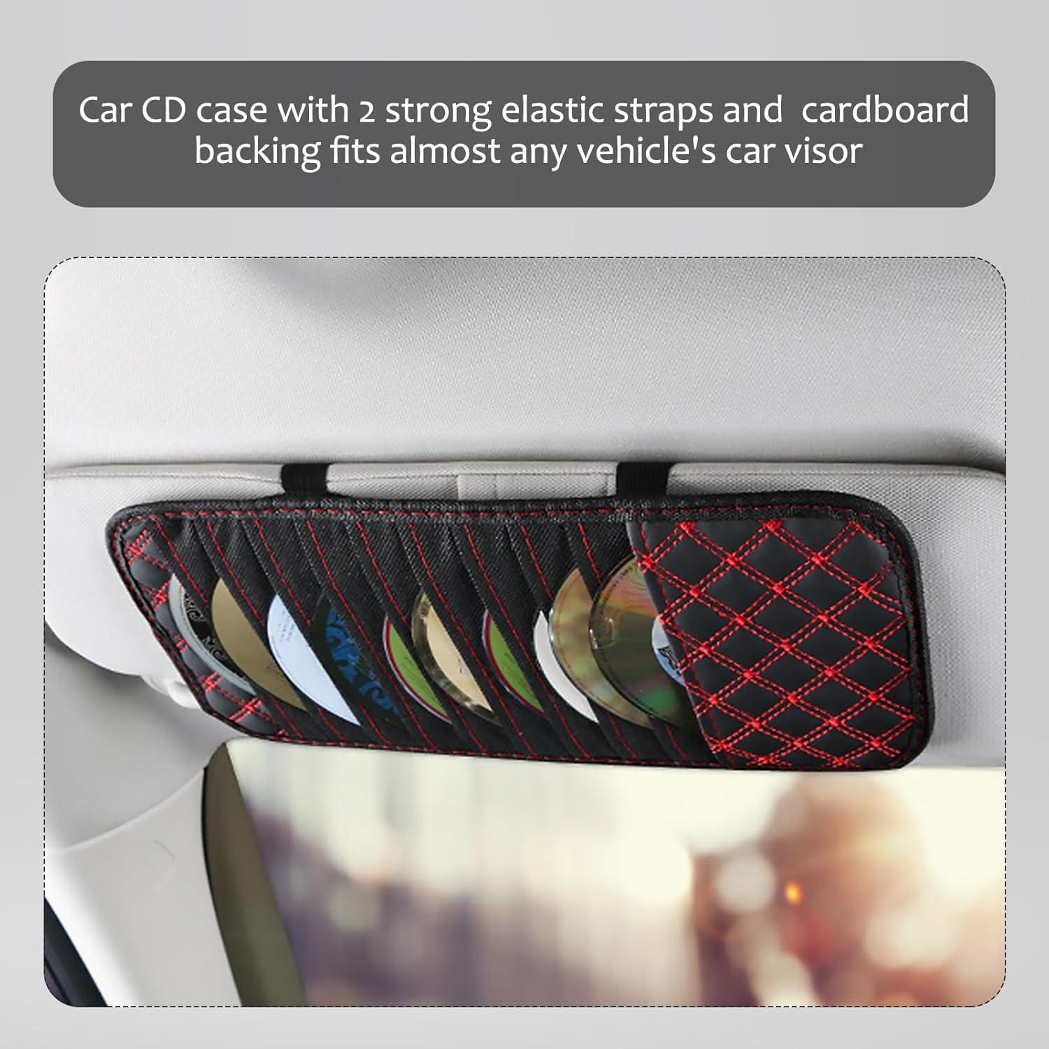 Soporte de CD para Visera de Coche PKRFCJ YJ-WQ32 Negro