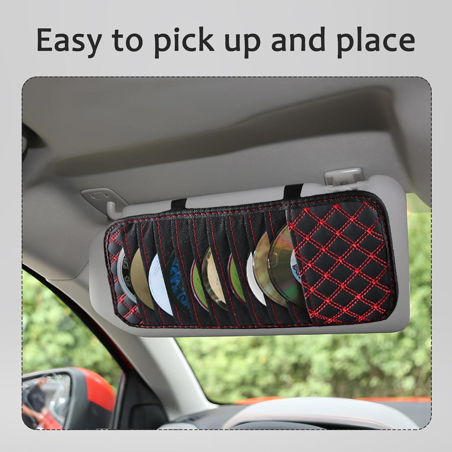 Soporte de CD para Visera de Coche PKRFCJ YJ-WQ32 Negro