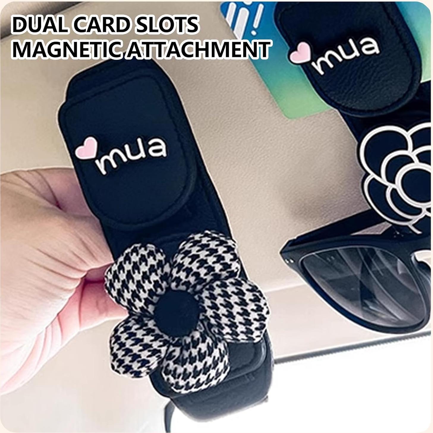 Clip Sostenedor de Gafas UINSUE para Coche - Negro Floral