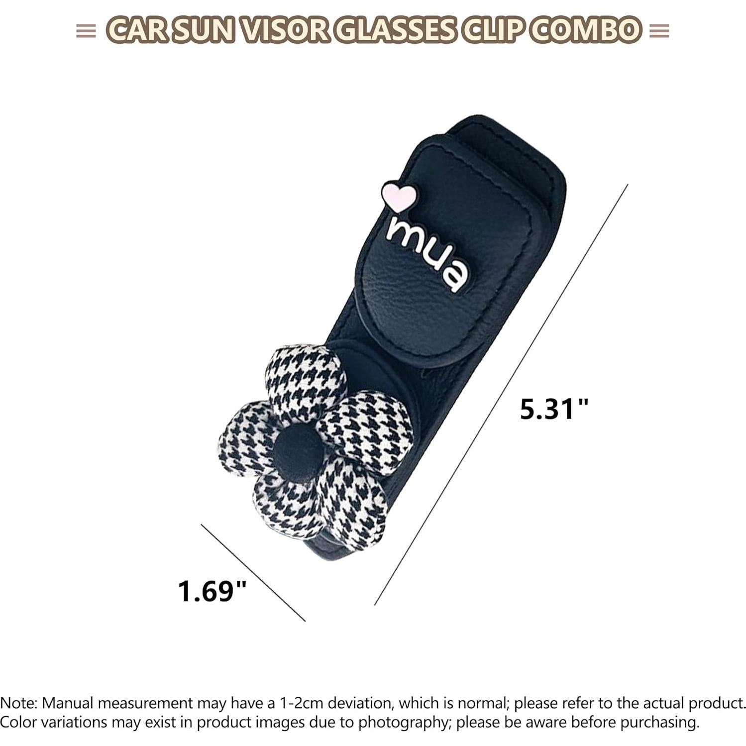 Clip Sostenedor de Gafas UINSUE para Coche - Negro Floral