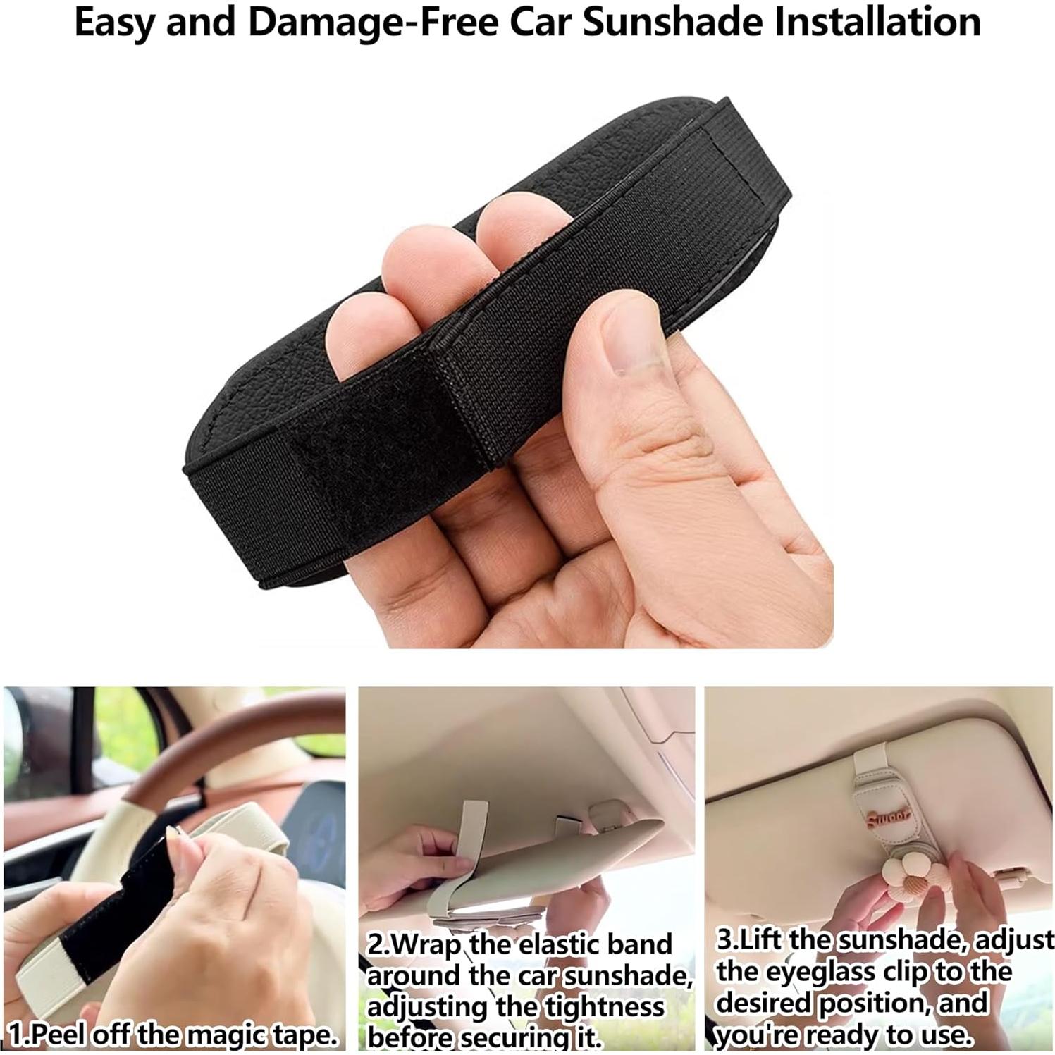 Clip Sostenedor de Gafas UINSUE para Coche - Negro Floral