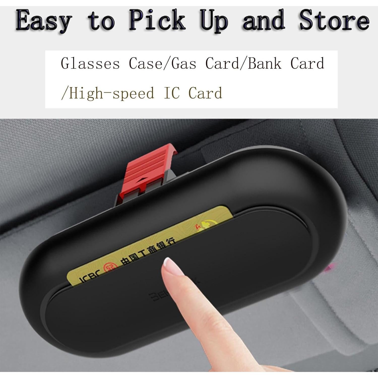 Soporte para Gafas KOMMI QTT309 - Organizador Visera Coche Blanco