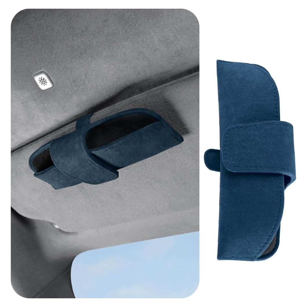 Soporte de Gafas de Sol KHGUZ para Visera de Coche Azul