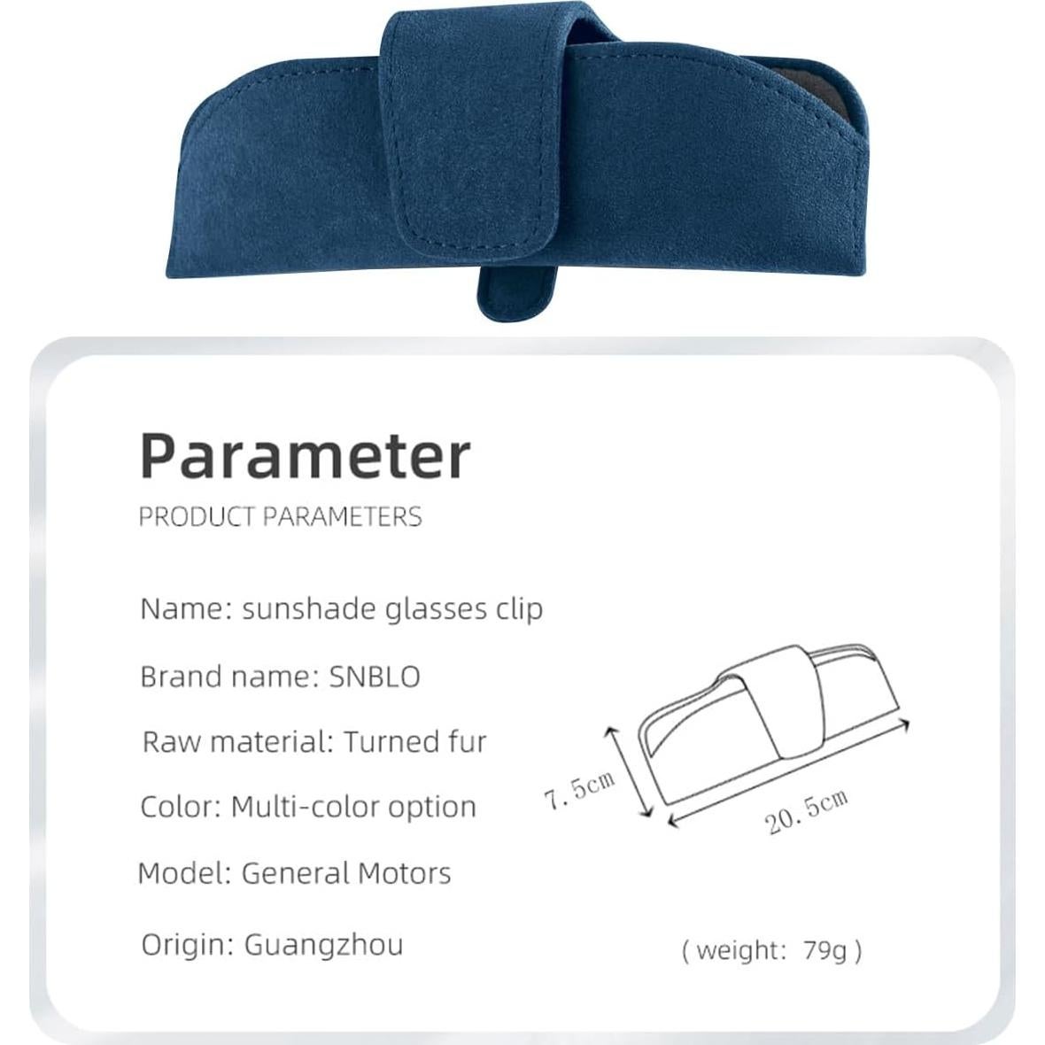 Soporte de Gafas de Sol KHGUZ para Visera de Coche Azul