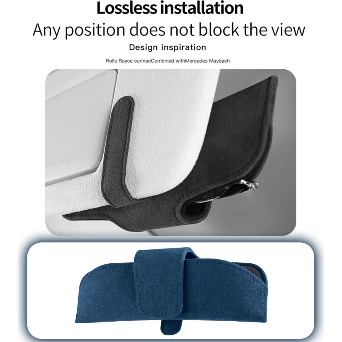 Soporte de Gafas de Sol KHGUZ para Visera de Coche Azul