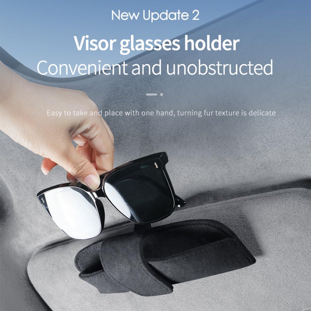 Soporte de Gafas de Sol KHGUZ para Visera de Coche Azul