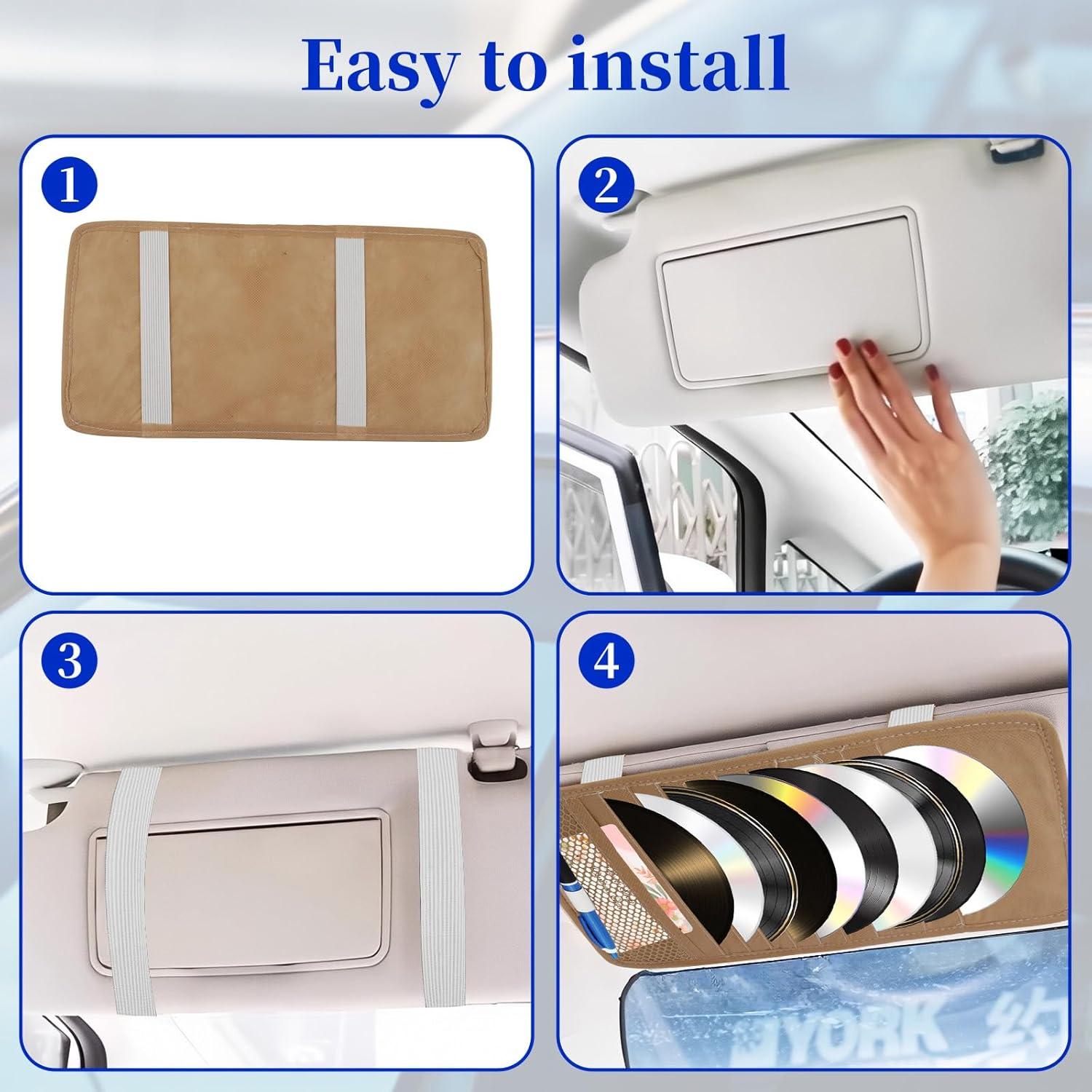 Funda de Almacenamiento para CD Notoke - Organizador Caqui para Coche