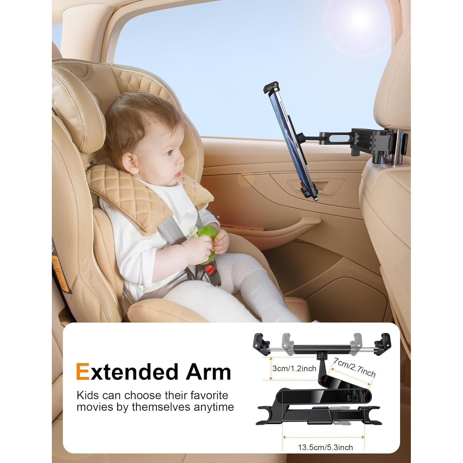 Soporte de Tablet para Coche LMADFLY Ajustable Negro