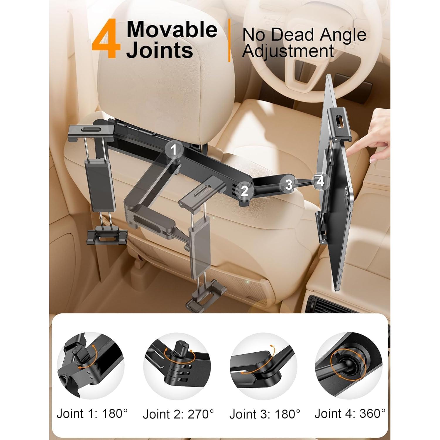 Soporte de Tablet para Coche LMADFLY Ajustable Negro