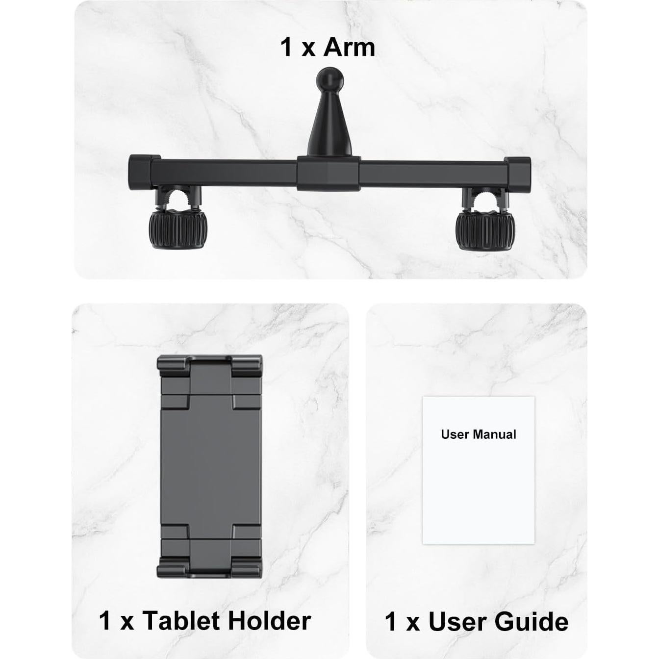 Soporte de Tableta PLDHPRO para Reposacabezas de Coche 5.1"-15.6"