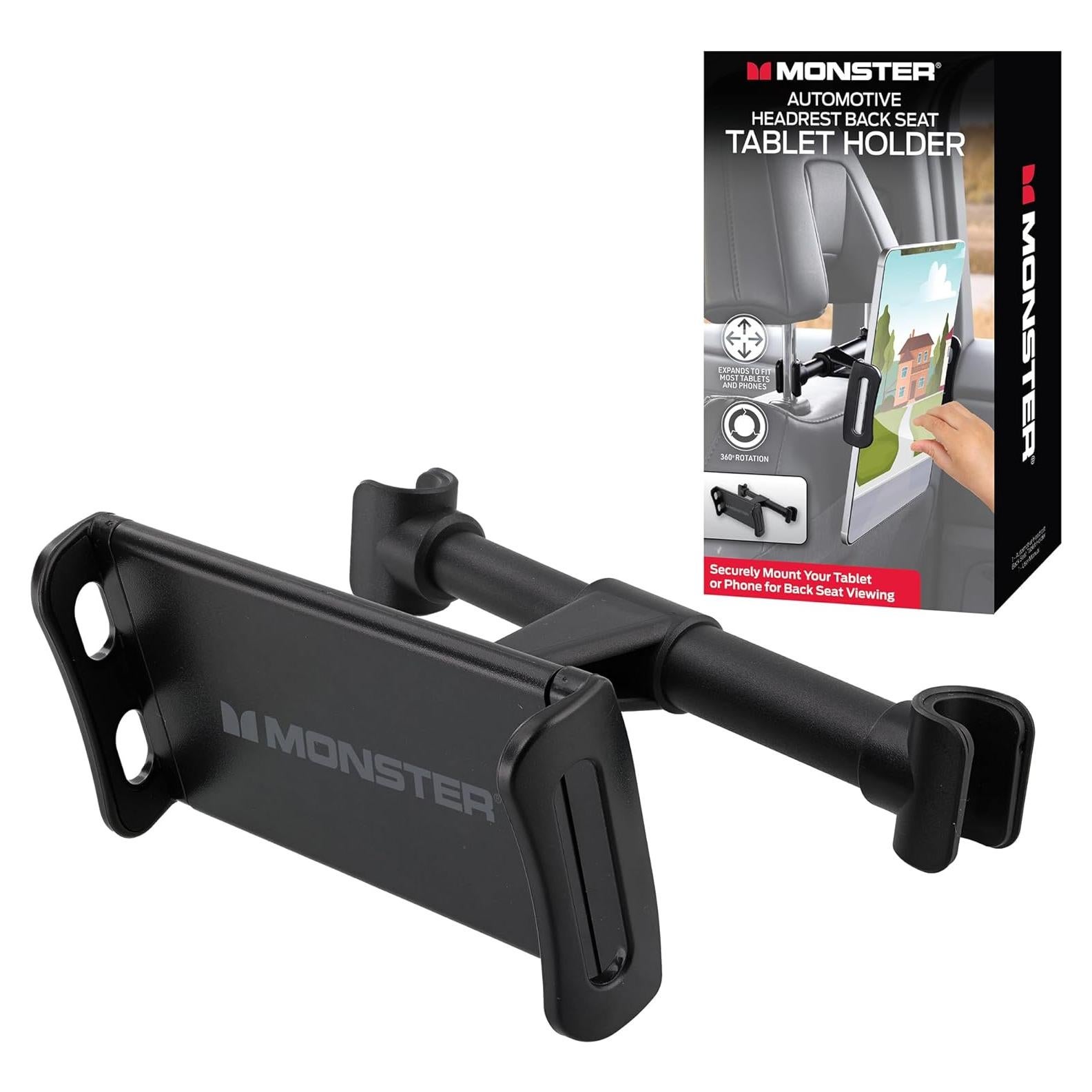 Soporte de Tableta Monster para Reposacabezas de Coche 10-30 cm