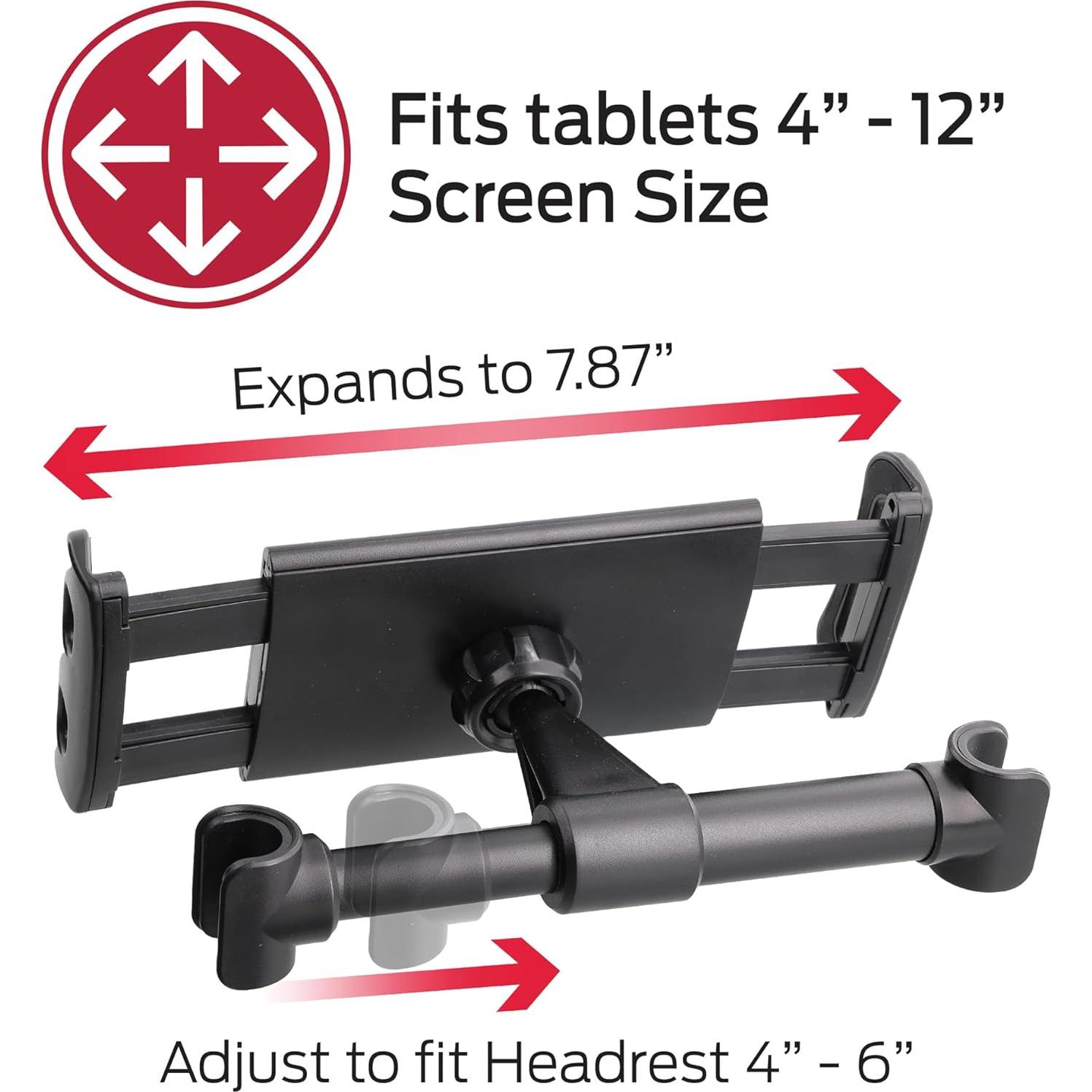 Soporte de Tableta Monster para Reposacabezas de Coche 10-30 cm