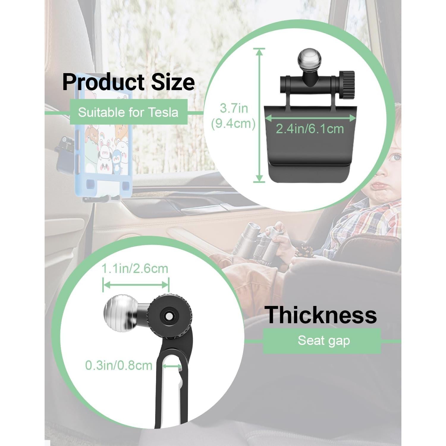 Soporte de Tableta para Asiento Trasero Tesla Model 3/Y FreeSave