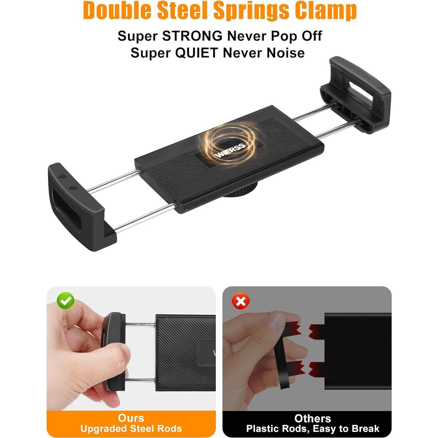 Soporte para Tablet WIERSS para Reposacabezas de Coche 4.7"-13"