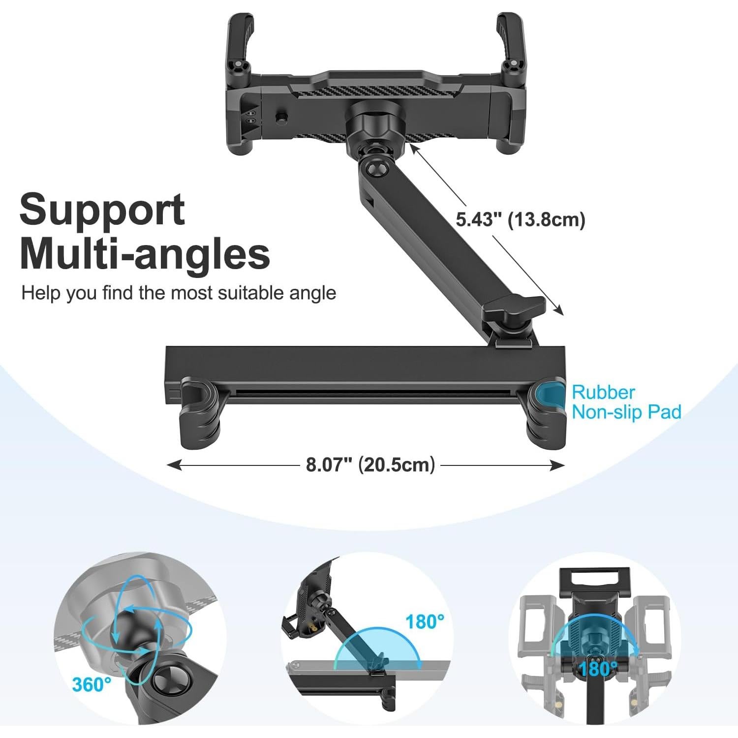Soporte para Tableta de Reposacabezas INSSKY - Ajustable y Rotativo