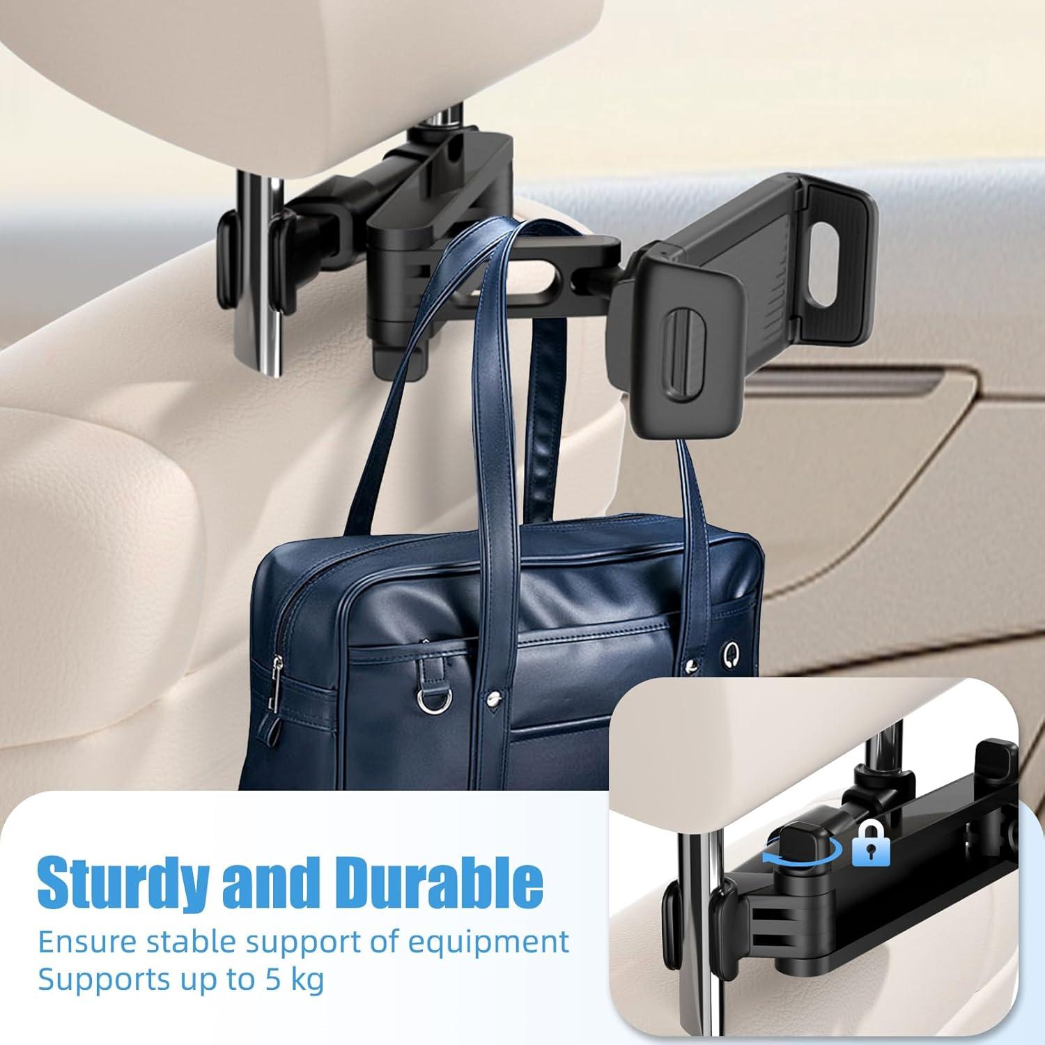 Soporte de Tablet para Coche Aourxiv 360° Ajustable Negro