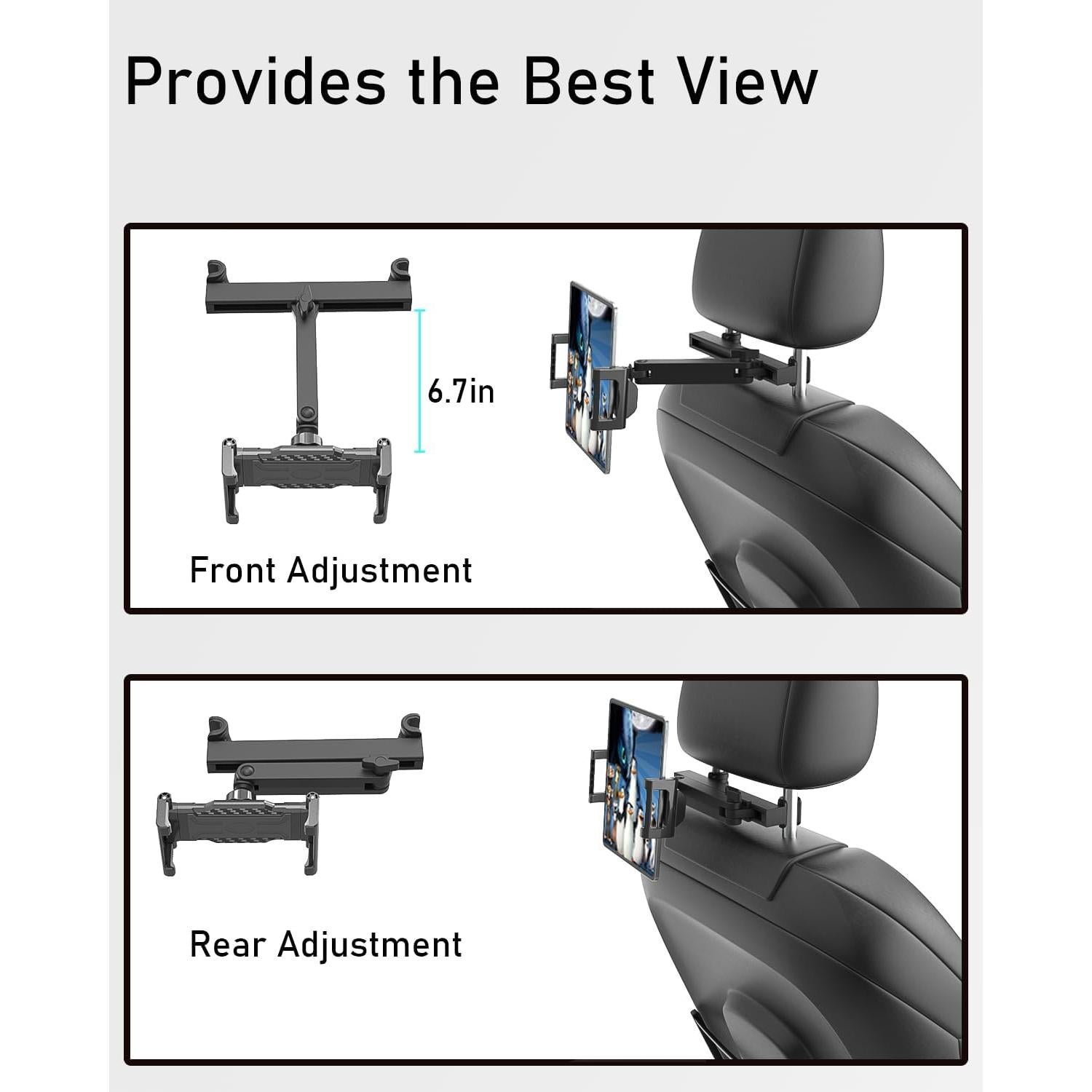 Soporte para Tableta en Reposacabezas NATDETC 3 en 1 Ajustable